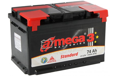 Аккумулятор A-mega Standard 74 R+ 720 A (EN)